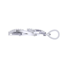 Load image into Gallery viewer, 18Kt white gold real diamond pendant by diamtrendz
