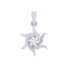 Load image into Gallery viewer, 18Kt white gold real diamond pendant by diamtrendz
