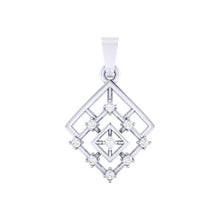 Load image into Gallery viewer, 18Kt white gold real diamond pendant by diamtrendz
