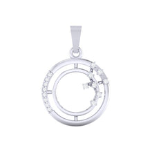 Load image into Gallery viewer, 18Kt white gold real diamond pendant by diamtrendz
