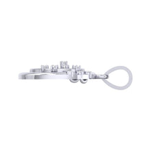Load image into Gallery viewer, 18Kt white gold real diamond pendant by diamtrendz
