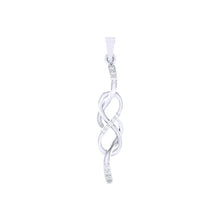 Load image into Gallery viewer, 18Kt white gold real diamond infinity shape pendant by diamtrendz
