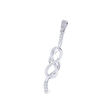 Load image into Gallery viewer, 18Kt white gold real diamond infinity shape pendant by diamtrendz
