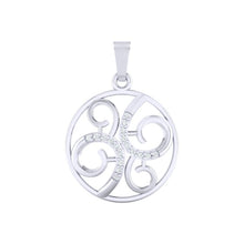 Load image into Gallery viewer, 18Kt white gold real diamond pendant by diamtrendz
