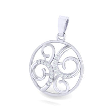 Load image into Gallery viewer, 18Kt white gold real diamond pendant by diamtrendz
