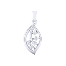 Load image into Gallery viewer, 18Kt white gold real diamond pendant by diamtrendz
