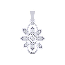 Load image into Gallery viewer, 18Kt white gold real diamond pendant by diamtrendz
