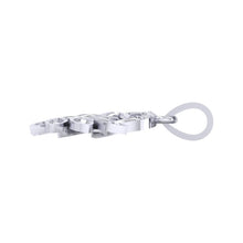 Load image into Gallery viewer, 18Kt white gold real diamond pendant by diamtrendz

