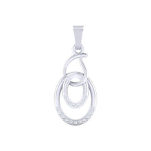 Load image into Gallery viewer, 18Kt white gold real diamond pendant by diamtrendz

