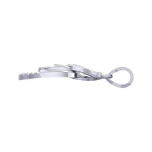 Load image into Gallery viewer, 18Kt white gold real diamond pendant by diamtrendz
