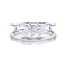 Load image into Gallery viewer, 18Kt white gold real diamond ring by diamtrendz
