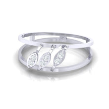Load image into Gallery viewer, 18Kt white gold real diamond ring by diamtrendz

