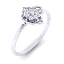 Load image into Gallery viewer, 18Kt white gold real diamond ring by diamtrendz

