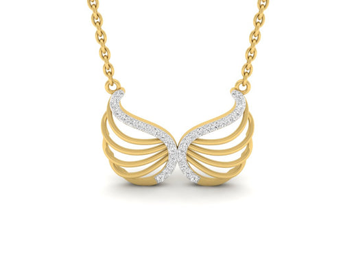 18Kt gold real diamond pendant by diamtrendz
