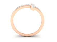 Load image into Gallery viewer, 18Kt rose gold cross diamond ring by diamtrendz
