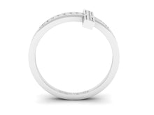 Load image into Gallery viewer, 18Kt white gold cross diamond ring by diamtrendz
