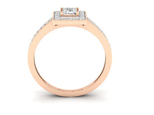 Load image into Gallery viewer, 18Kt rose gold square diamond ring by diamtrendz
