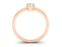 Load image into Gallery viewer, 18Kt rose gold heart diamond ring by diamtrendz
