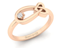 Load image into Gallery viewer, 18Kt rose gold infinity diamond ring by diamtrendz
