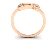 Load image into Gallery viewer, 18Kt rose gold infinity diamond ring by diamtrendz
