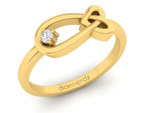 18Kt gold infinity diamond ring by diamtrendz