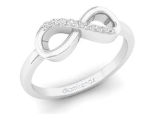 Load image into Gallery viewer, 18Kt white gold infinity diamond ring by diamtrendz
