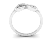 Load image into Gallery viewer, 18Kt white gold infinity diamond ring by diamtrendz
