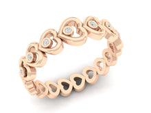Load image into Gallery viewer, 18Kt rose gold heart shaped diamond ring by diamtrendz

