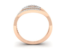 Load image into Gallery viewer, 18Kt rose gold real diamond ring by diamtrendz
