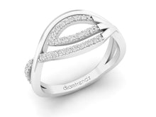 Load image into Gallery viewer, 18Kt white gold real diamond ring by diamtrendz

