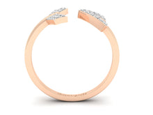 Load image into Gallery viewer, 18Kt rose gold arrow diamond ring by diamtrendz

