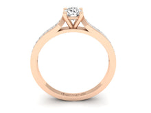 Load image into Gallery viewer, 18Kt rose gold solitaire diamond ring by diamtrendz
