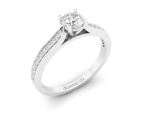 Load image into Gallery viewer, 18Kt white gold solitaire diamond ring by diamtrendz
