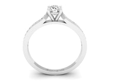 Load image into Gallery viewer, 18Kt white gold solitaire diamond ring by diamtrendz
