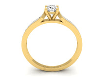 Load image into Gallery viewer, 18Kt gold solitaire diamond ring by diamtrendz
