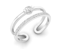 Load image into Gallery viewer, 18Kt white gold double band diamond ring by diamtrendz
