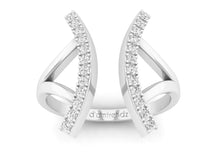 Load image into Gallery viewer, 18Kt white gold real diamond ring by diamtrendz
