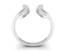 Load image into Gallery viewer, 18Kt white gold real diamond ring by diamtrendz
