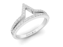 Load image into Gallery viewer, 18Kt white gold crown diamond ring by diamtrendz
