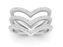Load image into Gallery viewer, 18Kt white gold real diamond ring by diamtrendz
