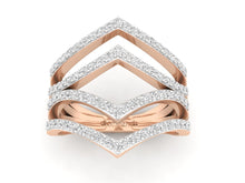 Load image into Gallery viewer, 18Kt rose gold real diamond ring by diamtrendz
