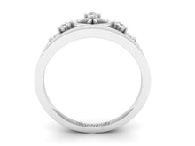 Load image into Gallery viewer, 18Kt white gold crown diamond ring by diamtrendz
