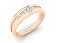 Load image into Gallery viewer, 18Kt rose gold band diamond ring by diamtrendz
