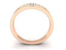 Load image into Gallery viewer, 18Kt rose gold band diamond ring by diamtrendz
