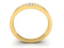 Load image into Gallery viewer, 18Kt gold band diamond ring by diamtrendz
