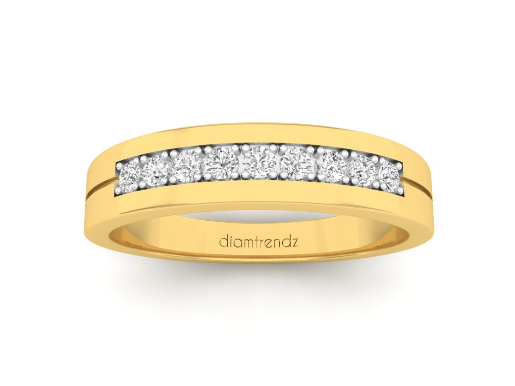 Gleam of Guidance Men Diamond Band Ring