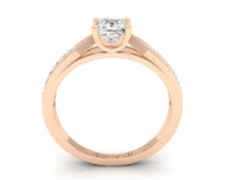 Load image into Gallery viewer, 18Kt rose gold solitaire diamond ring by diamtrendz
