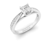 Load image into Gallery viewer, 18Kt white gold solitaire diamond ring by diamtrendz
