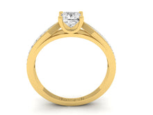 Load image into Gallery viewer, 18Kt gold solitaire diamond ring by diamtrendz
