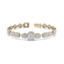 Load image into Gallery viewer, gold designer diamond bracelet
